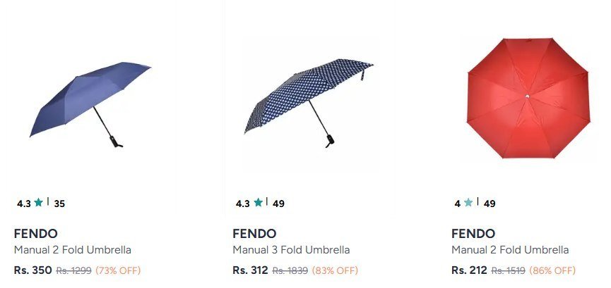 Shop Durable & Stylish Umbrellas Online at Best Price