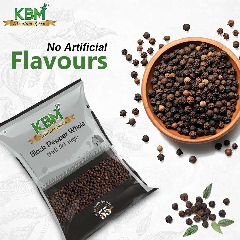 kbm premium black pepper whole pouch rich aroma taste