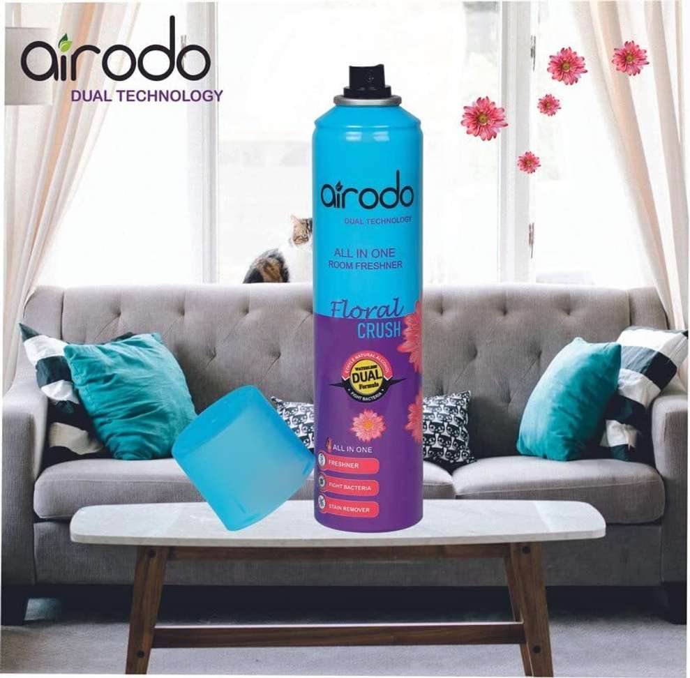 airodo floral crush air freshener dual technology all one room home spray