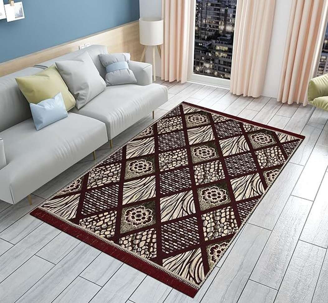 tijane maroon cotton carpet
