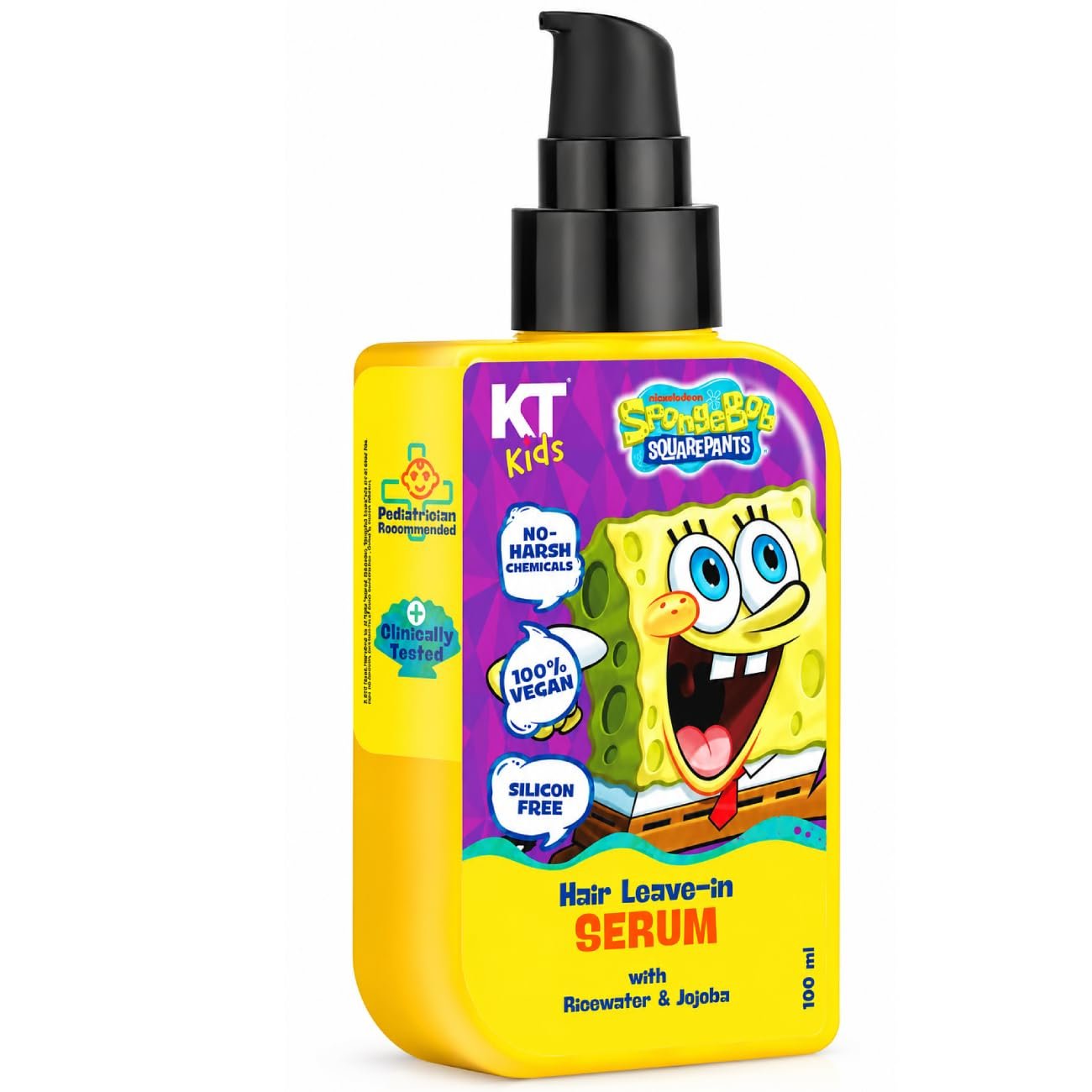 Hair Serum for 3-12 Years | Pediatrician Approved | Rice Water & Jojoba Oil | Non-Sticky, Removes Frizz, Smooths Hair | pH Balanced & 100% Vegan | 100ml