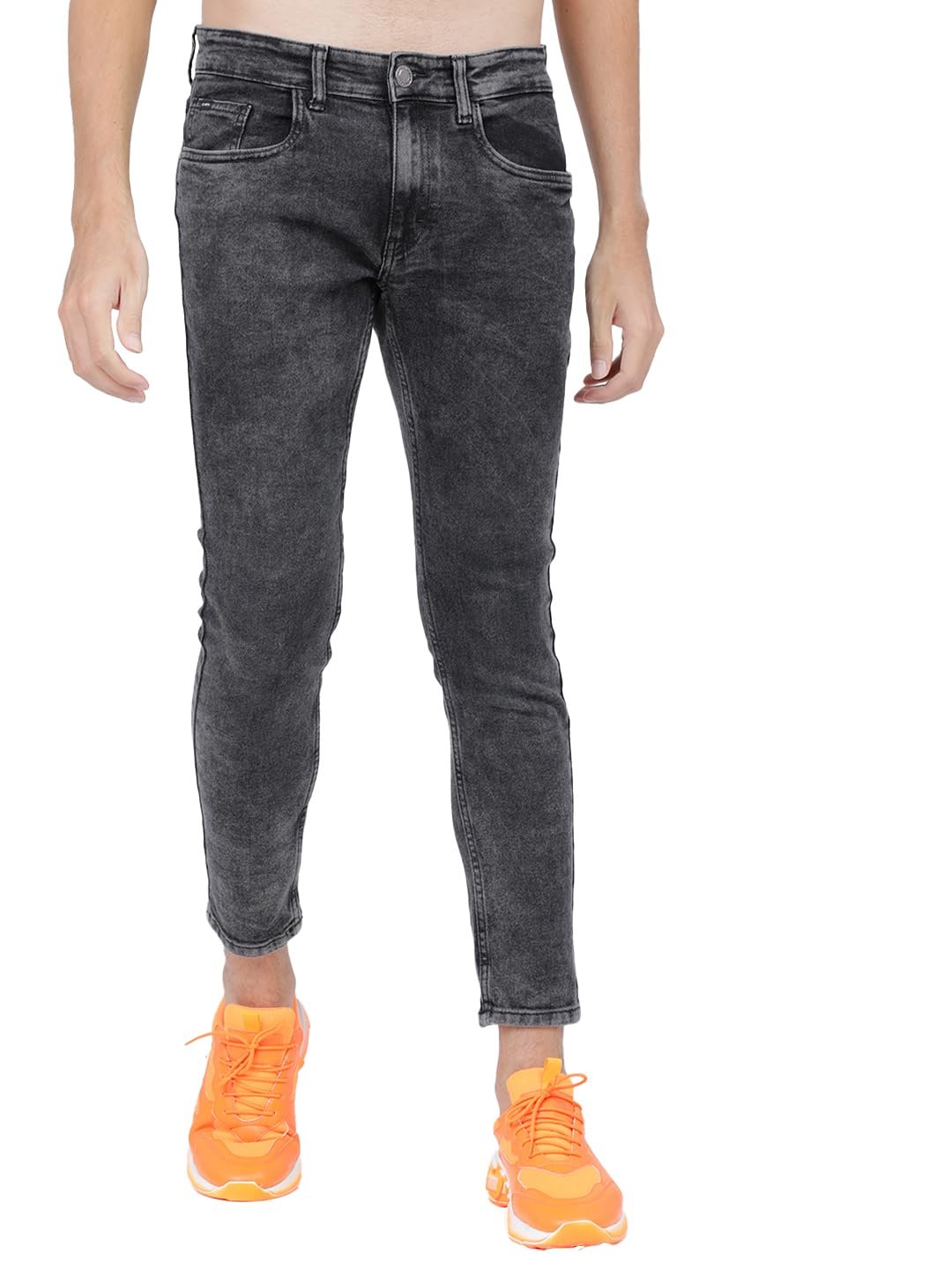 Highlander Men's Slim Fit Jeans | Cropped Length | Stylish Casual Wear for Everyday Comfort | Jeans for Man