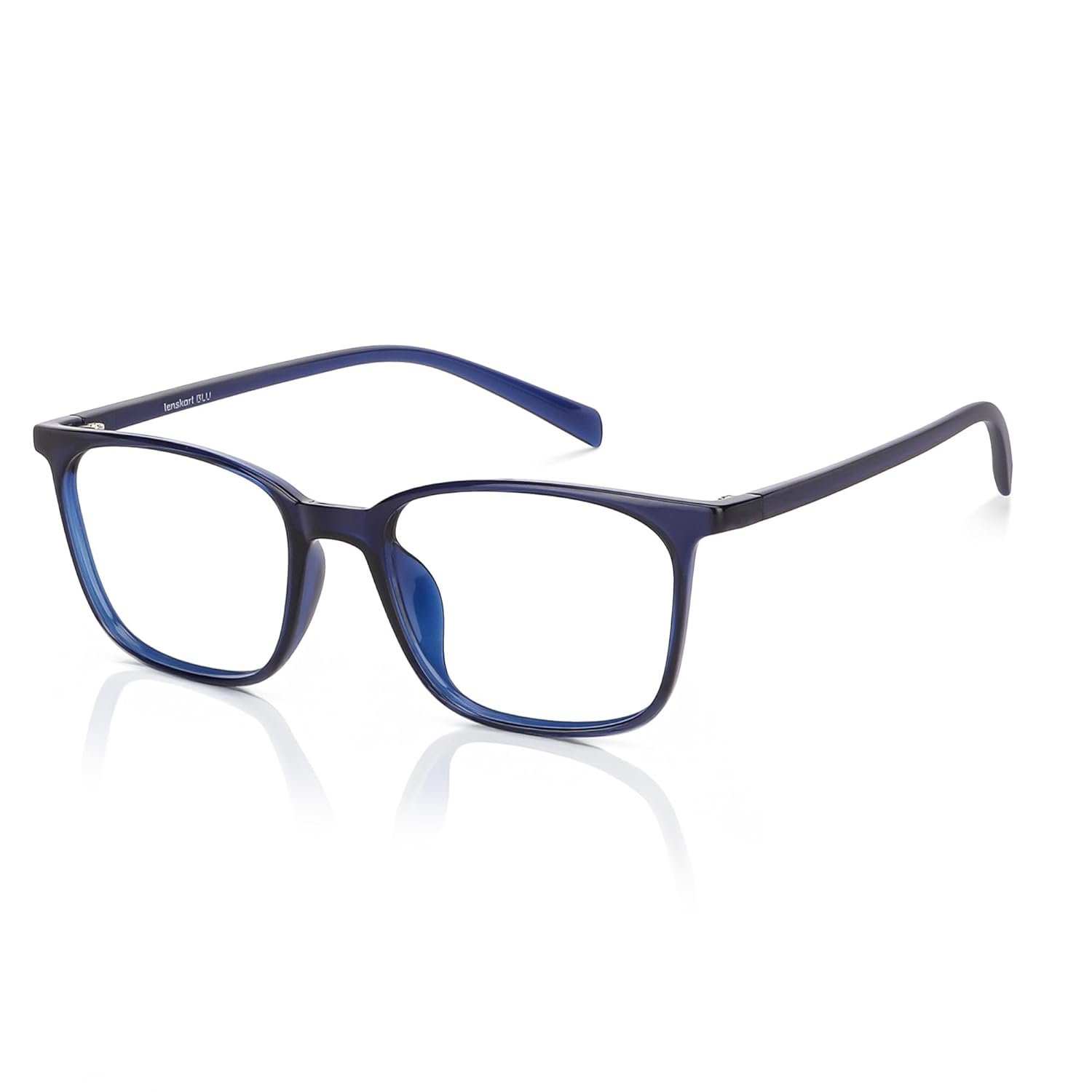LENSKART BLU | Zero Power Blue Cut Computer Glasses | Gaming Glasses | Anti Glare, Lightweight & Blocks Harmful Rays | UV Protection Specs | Men & Women | Medium | LB E13526