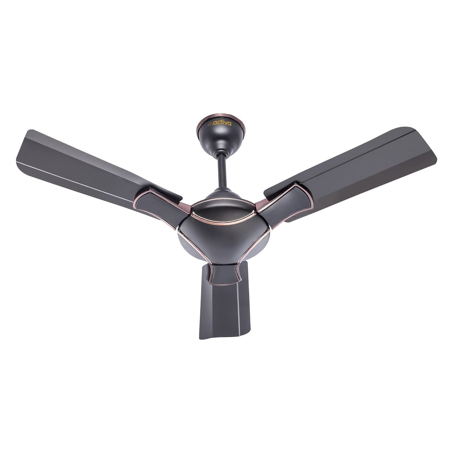 ACTIVA Corolla 900mm Ceiling Fan | 575 RPM High Speed | Anti Dust | High Air Delivery | BEE & BIS Approved | Smoke Brown | Pack of 1