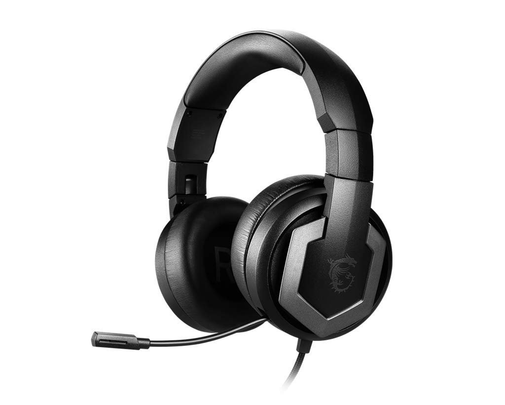 MSI Immerse GH61 Gaming Hi-Res Vitrual 7.1 Surround Sound with Built-in ESS DAC& AMP Gaming Headphone - Black