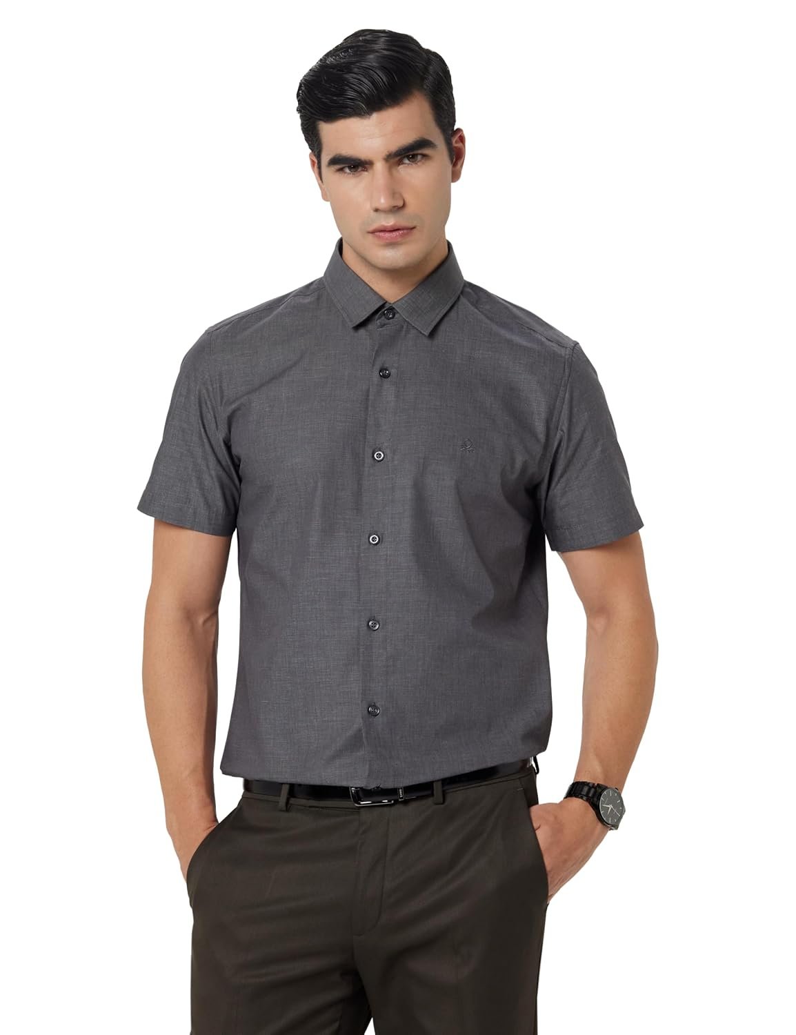 United Colors of Benetton Men's Cotton Slim Fit Shirt