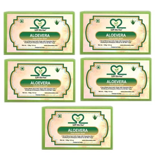Aloevera Face & Body Soap 125 gm (Pack of 5) (5 x 125 g)
