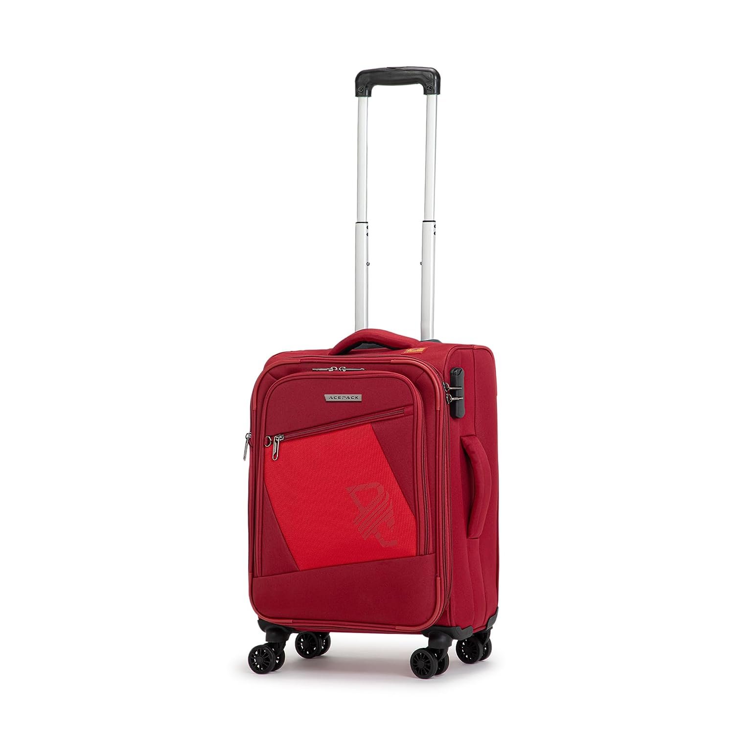 Verage V Lite - Falcon 58 cms Red Carry-On Softside Trolley Bag Expandable Suitcase Travelling Spinner Luggage with Anti-Theft Zippers for Men and Women