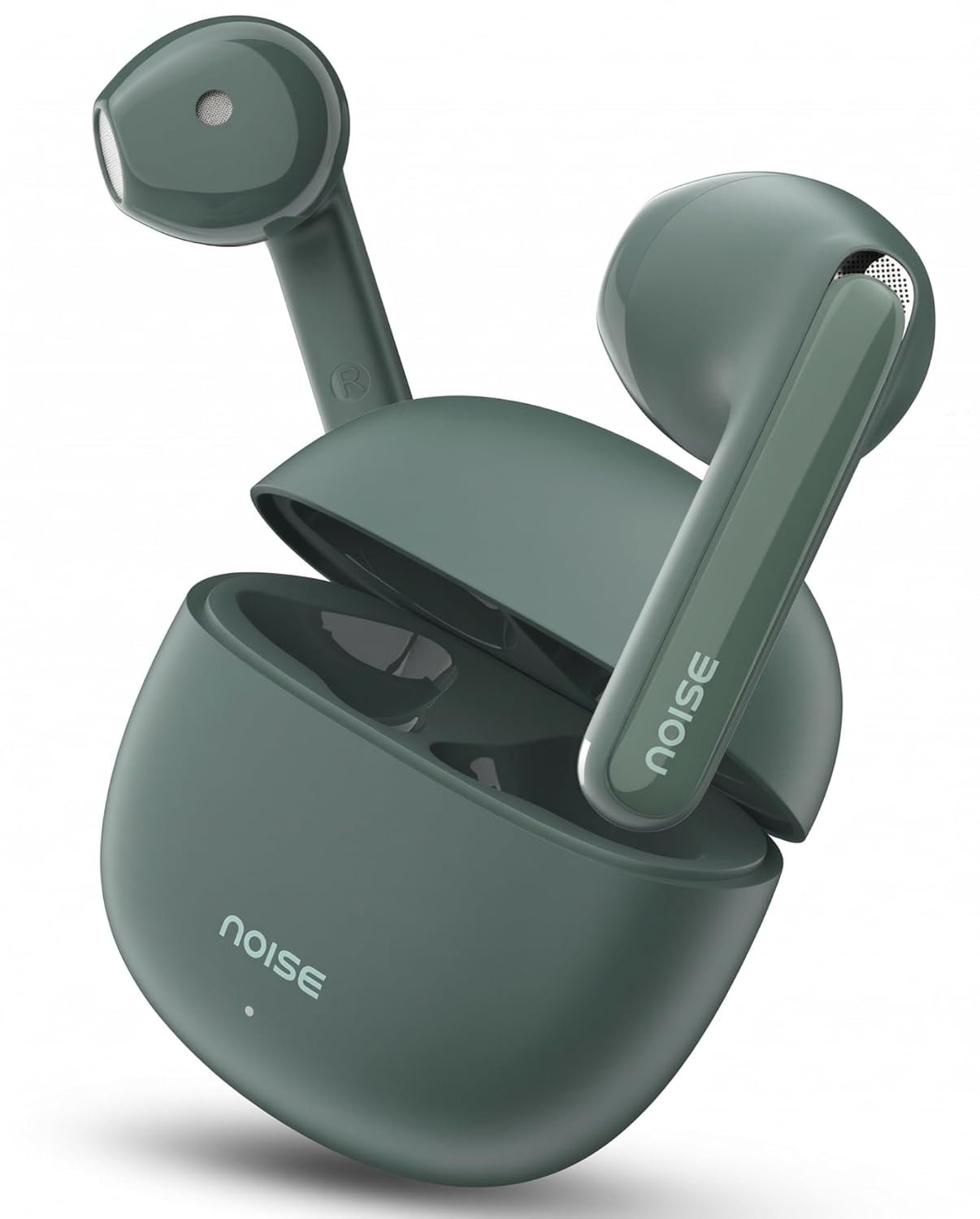 Noise Buds Mini Truly Wireless Earbuds (2026) | Half In-Ear Design | 40H Playtime | Quad Mic ENC for Clear Calls | 13mm Driver | Low Latency Gaming Mode | BT v5.3 | IPX4 Sweat Resistant - Carbon Green