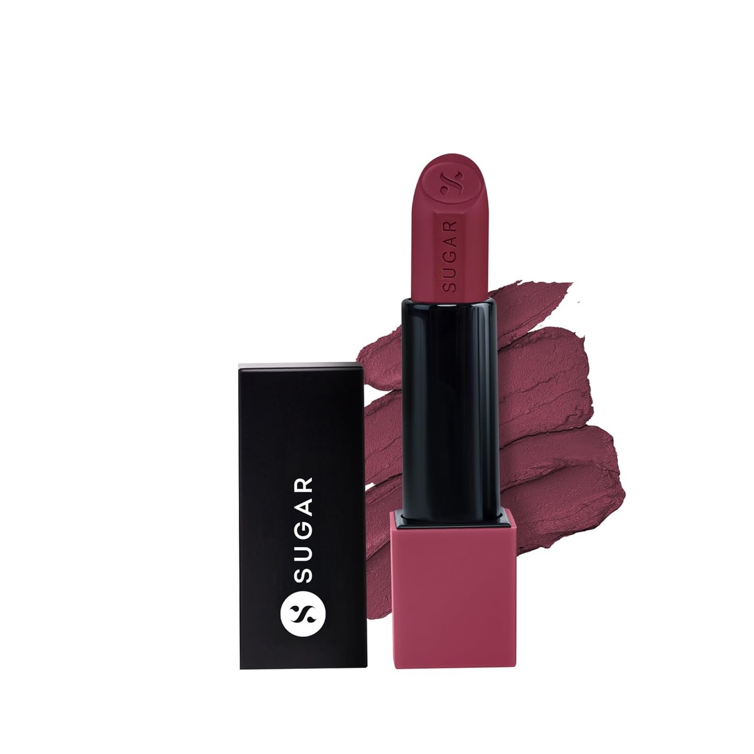 SUGAR Cosmetics Glide Peptide Serum Lipstick with Hyaluronic Acid & Vitamin E | Velvet Matte Lipstick for Indian Skin | 1-Swipe Full Coverage | 4.2gm - 06 Moscow Mulberry