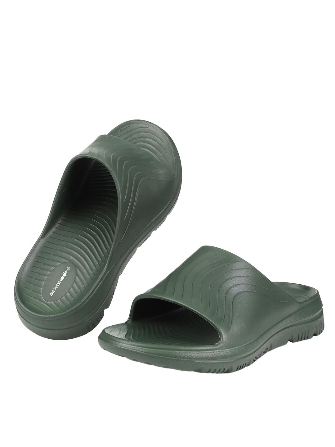 Bewakoof Men's Beige EVA Comfy Sliders