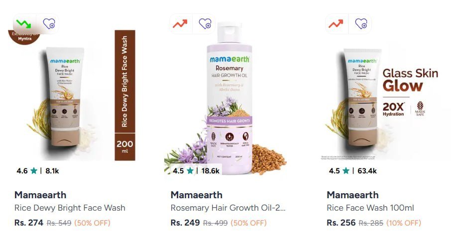 Shop for Mamaearth Skincare Products Online from Myntra