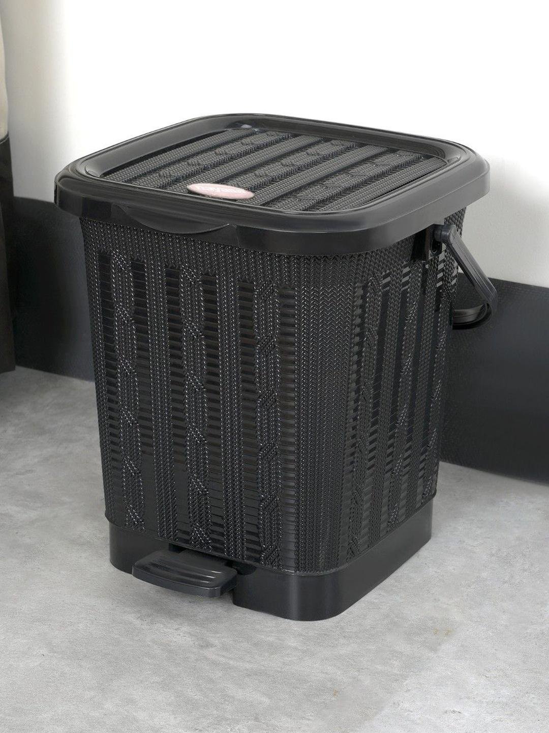 Buy NayasaSet Of 1 Mikado Black Solid Plastic Durable Open Dustbin Open Waste Bin 8.5L -  - Home for Unisex
