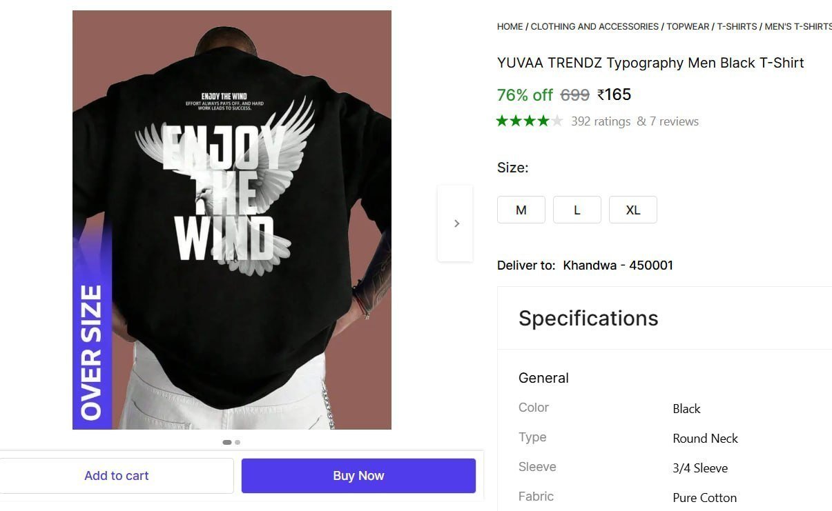 YUVAA TRENDZ Typography Men Black T-Shirt Price in India - Buy YUVAA TRENDZ Typography Men Black T-Shirt online at Shopsy.in