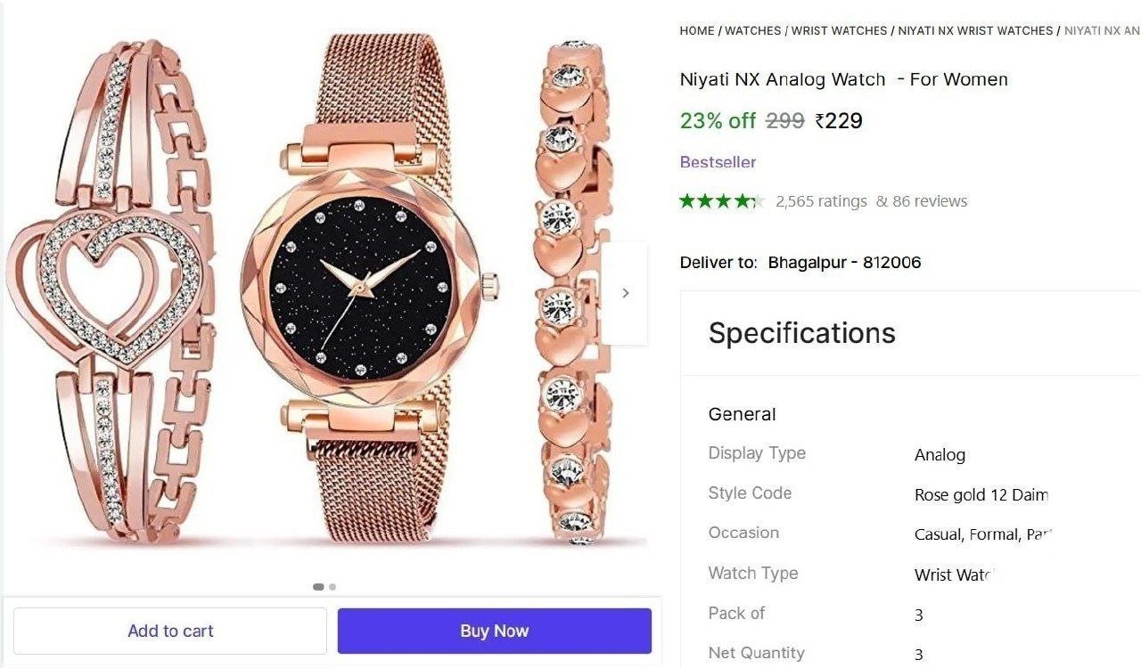 Niyati NX Analog Watch  - For Women Price in India - Buy Niyati NX Analog Watch  - For Women online at Shopsy.in