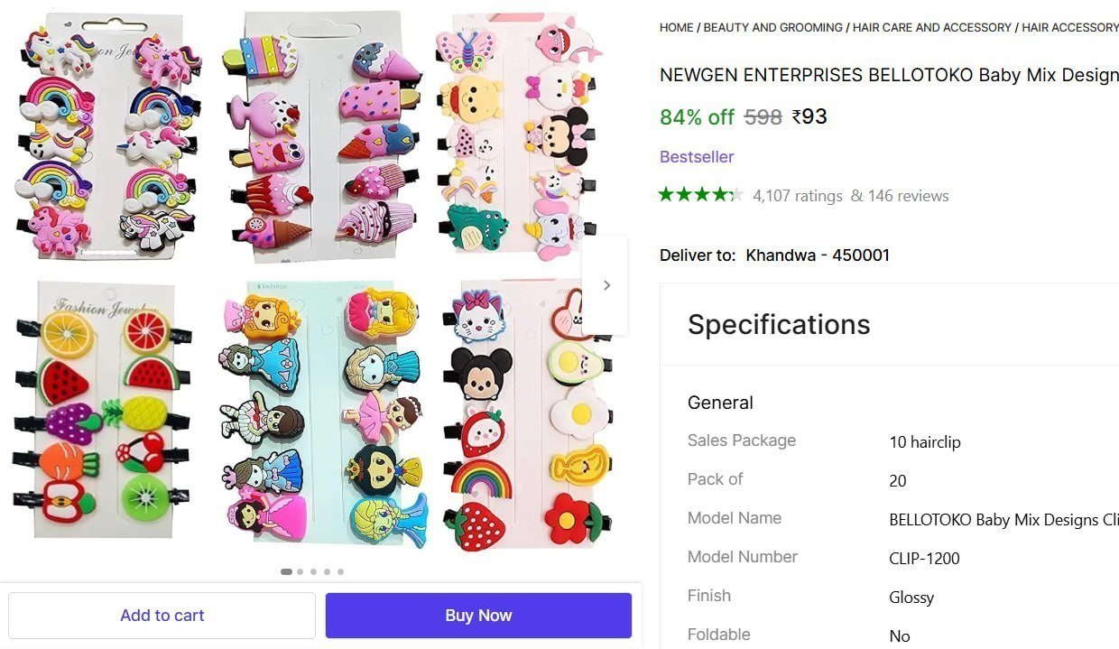 NEWGEN ENTERPRISES BELLOTOKO Baby Mix Designs Clips Set Hair Accessories Girls (20 Pieces) Ra Hair Clip Price in India - Buy NEWGEN ENTERPRISES BELLOTOKO Baby Mix Designs Clips Set Hair Accessories Gi