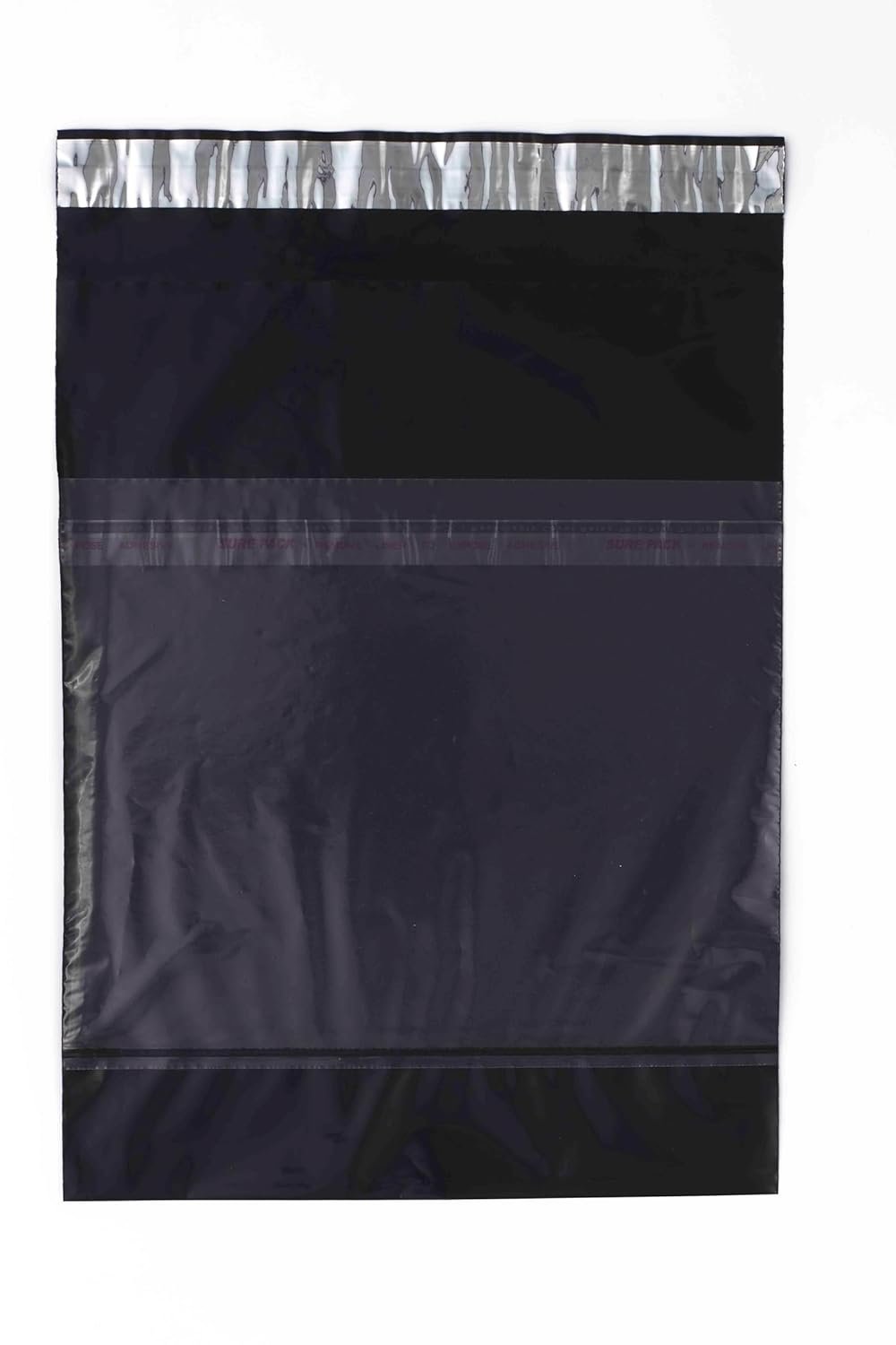 Porpoise Black Tamper Proof Courier Bags 6.5 x 8 Inch Pack of 100 with POD Jacket Self Adhesive Poly Mailer for E Commerce Shipping Packaging