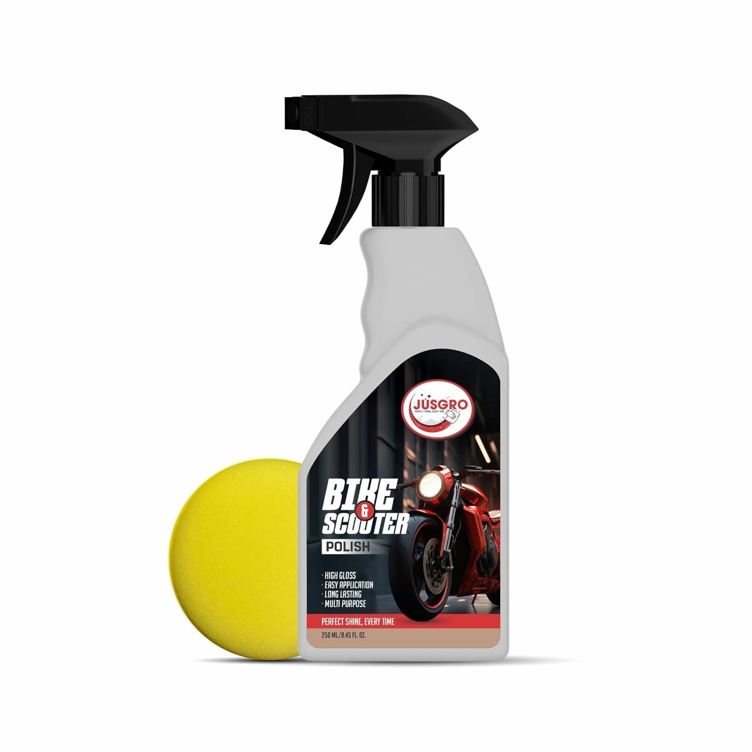 Bike & Scooter, Scooty, Motorcycle Polish For Shining Spray - Works Instantly, Restores Shine, Removes Scratches, Protects Paint & Surfaces, Works As Shiner & Cleaner (250 Ml)