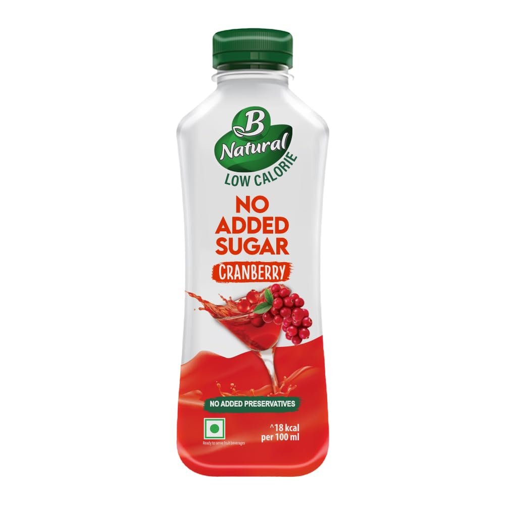 B Natural Cranberry Juice (No Added Sugar), 750ml