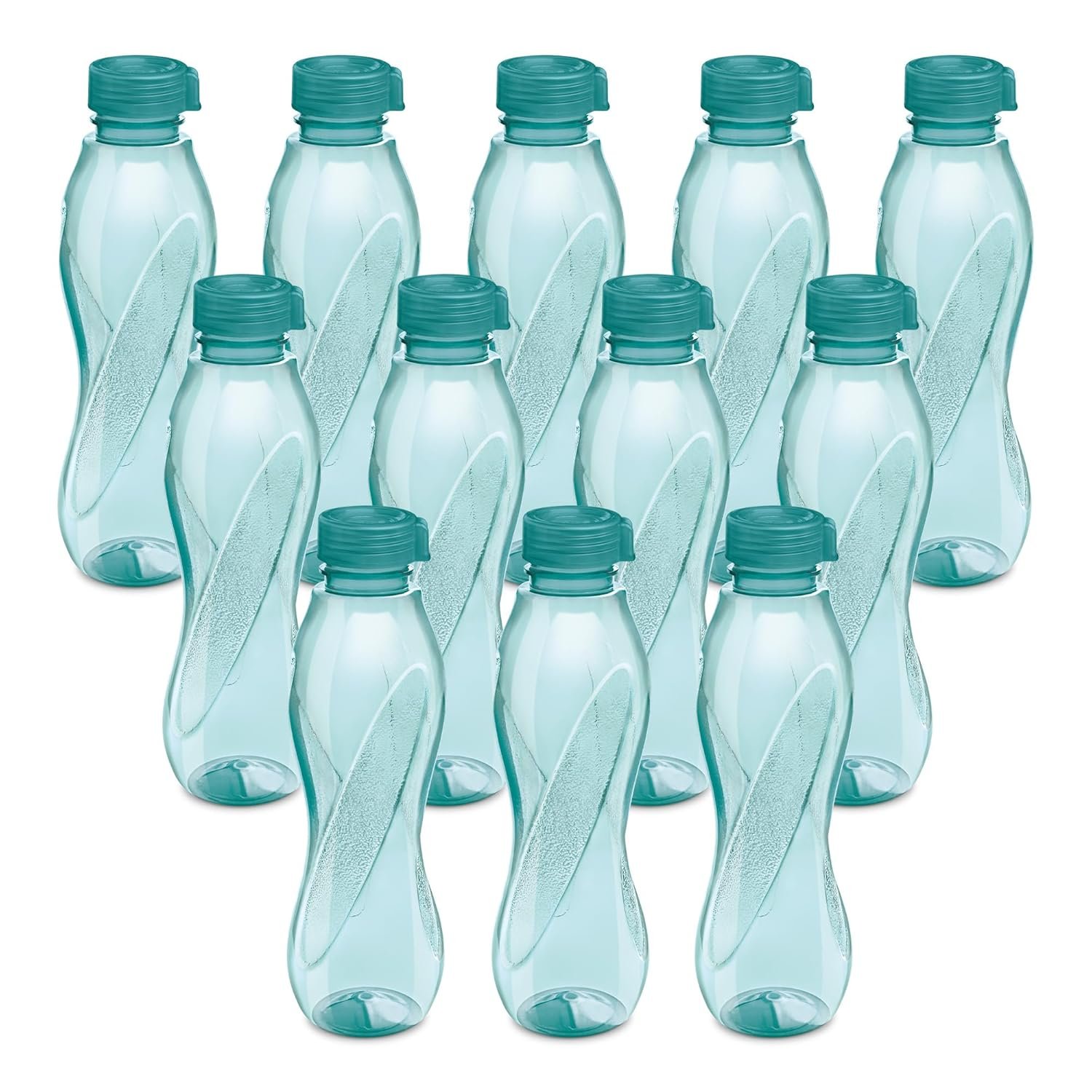 MILTON Oscar 1000 Water Bottle 1 Litre each, set of 6, Blue I PET Food Grade I BPA Free, Leak Proof I Wide Mouth, Easy To Clean I Fridge Bottles for Home, Office, Gym