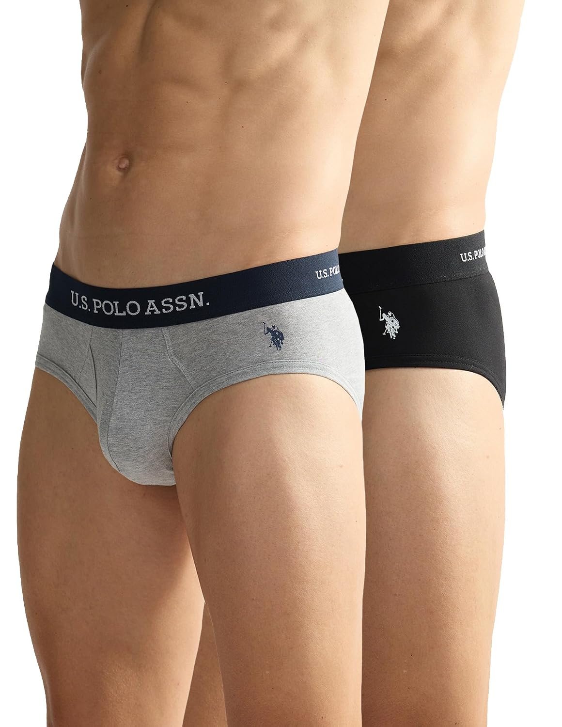 U.S. Polo ASSN. Mens OEB11 Elasticized Waist Underwear Briefs - Pack of 2