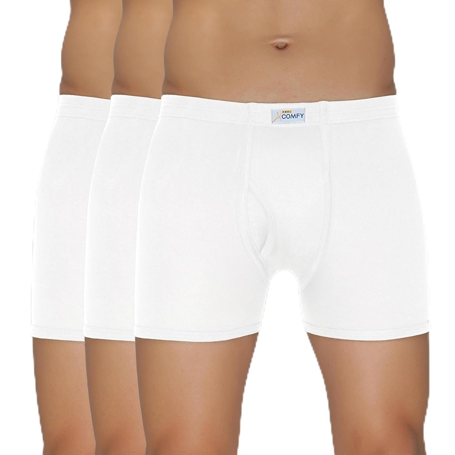 Amul Comfy Men's Trunk Underwear | Soft Outer Elastic | Soft Waistband | Breathable Comfortable Innerwear | Pack of 10 | Color May Vary