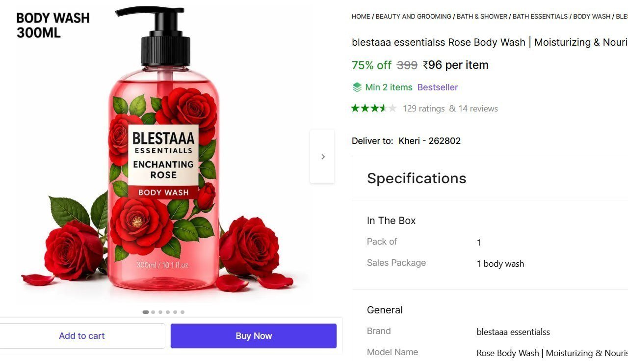 blestaaa essentialss Strawberry Body Wash | Gentle Cleanser with Natural Strawberry Extracts Price in India - Buy blestaaa essentialss Strawberry Body Wash | Gentle Cleanser with Natural Strawberry Ex