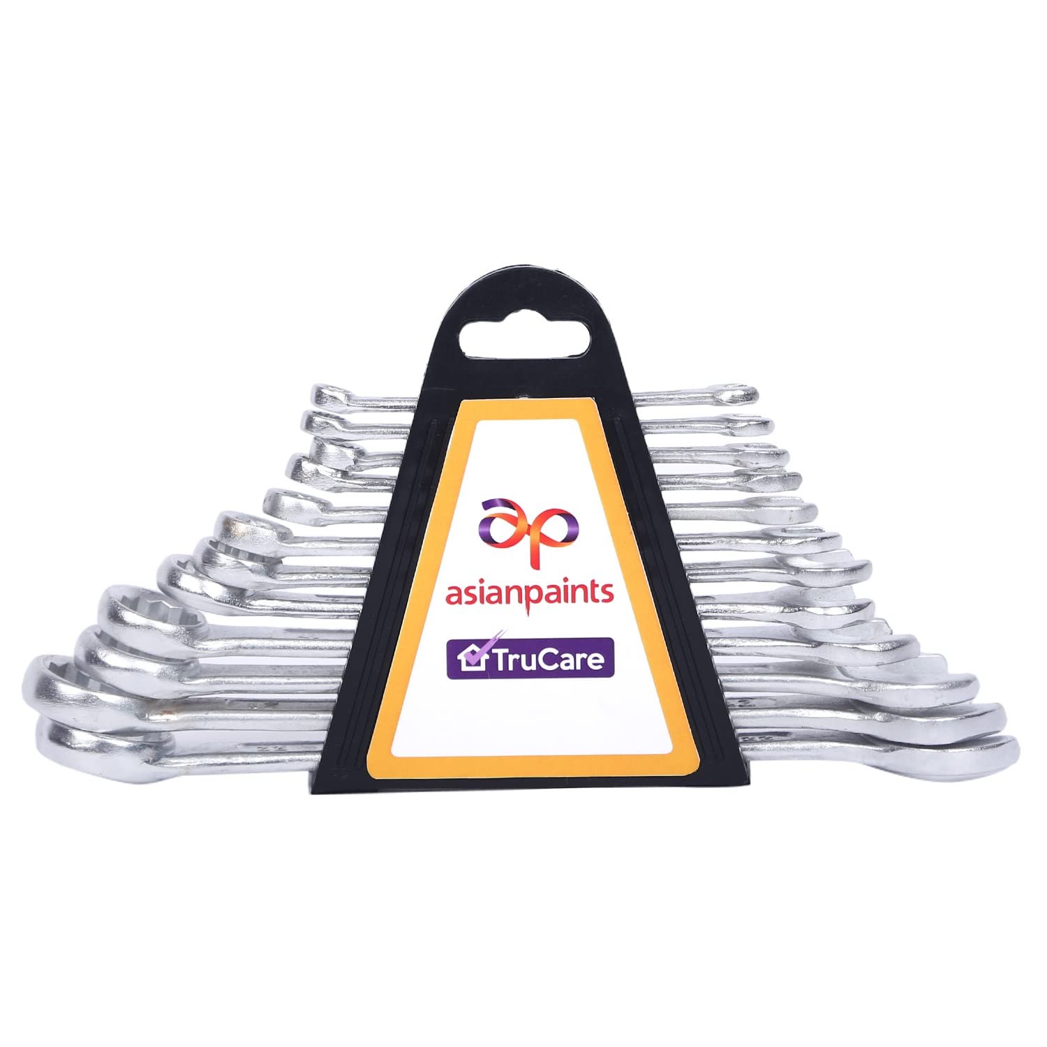 Asian Paints TruCare 12-in-1 Pcs Combination Jaw Spanners Wrench Set | Carbon Steel with Rust & Corrosion Resistant Chrome Plating & Satin Finish | Multipurpose Combination Tool Kit | IS: 2028