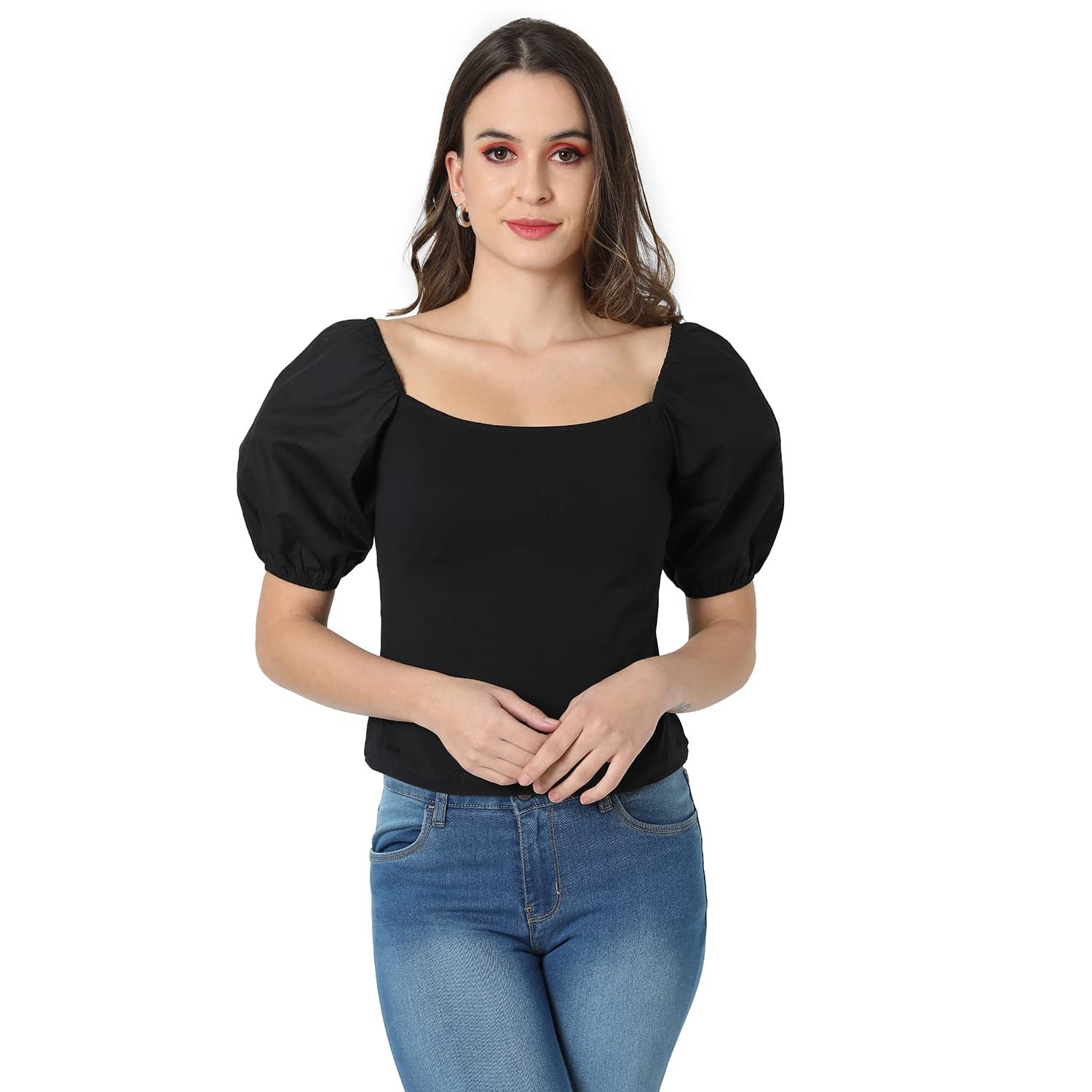 PINACOLADA Women Black Solid Casual Top