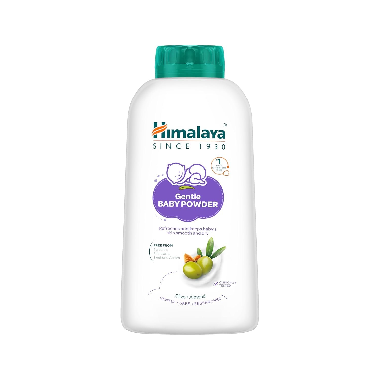 Himalaya Gentle Baby Powder 400g | Keeps baby's skin smooth & dry with natural goodness | Olive Oil, Almond Oil & Yashad Bhasma | No.1 Baby Powder Brand | No.1 Dr. Recommended | 99% NOI