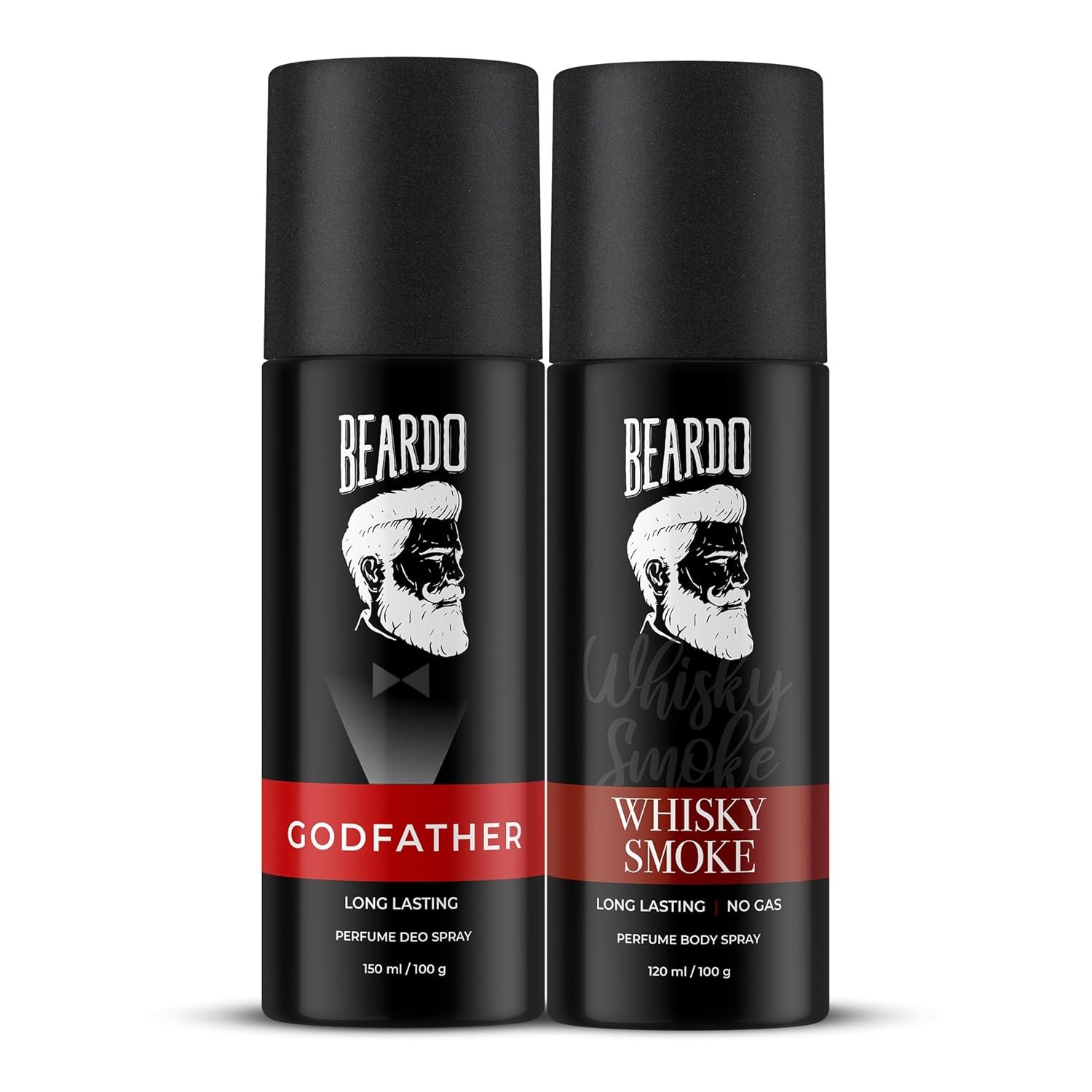 Beardo Godfather & Whisky Smoke Perfume Body Spray Combo (Set of 2) Citrus Aromatic Spicy | Deodorant | Deo For Men | Long Lasting Perfume| Christmas gift for men | Gift For Friends | Gift for Men