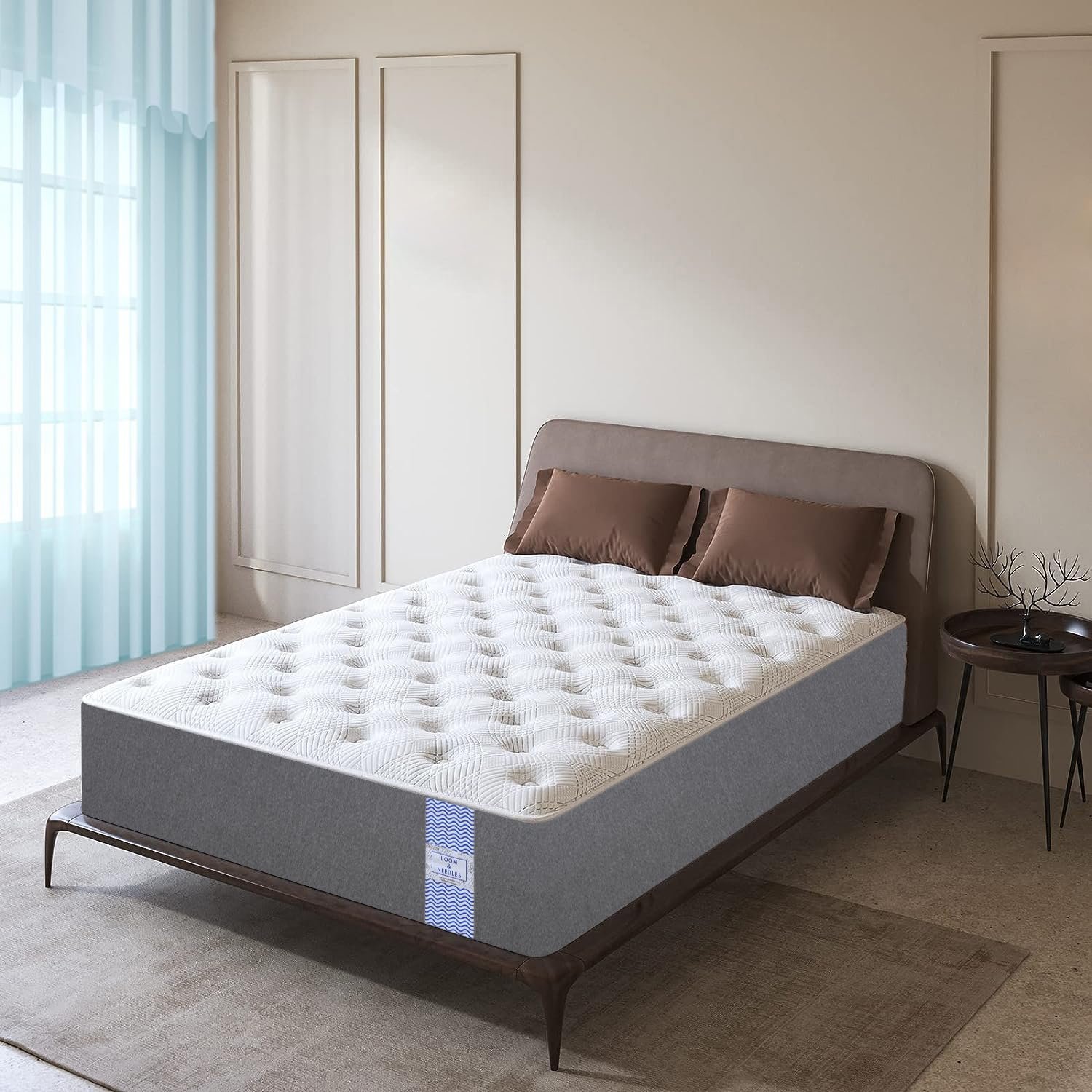 LOOM & NEEDLES Orthopedic Mattress | Dual Comfort with Hard & Soft Foam Flip Mattress | 6 Inches 2 Layered Medium Soft & Firm Support | King Size Gadda | 75x72 Inch