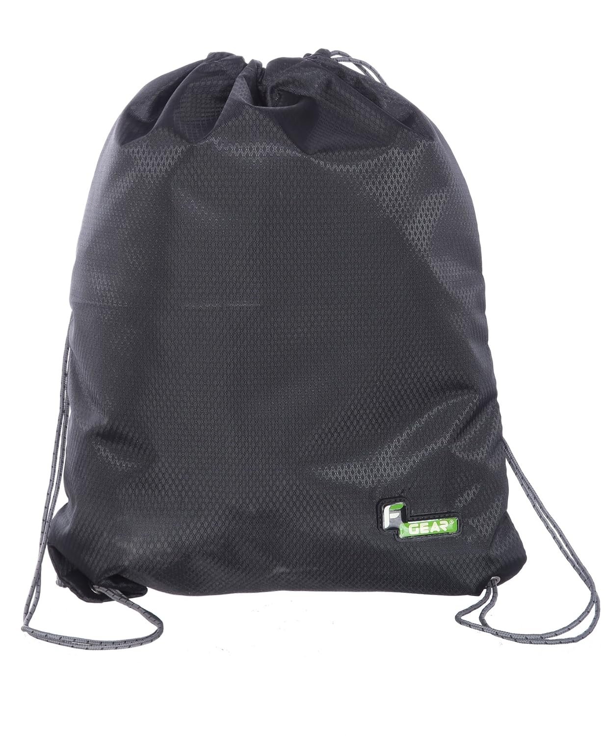 F Gear String V2 Black 11L Small Drawstring Bag for Unisex, Multi-Utility Bag for Sports/Gym/Yoga/College/Casual Backpack, Lightweight Water-Resistant, Gifts for Men, Women, Boys, Girls,Travel Bag