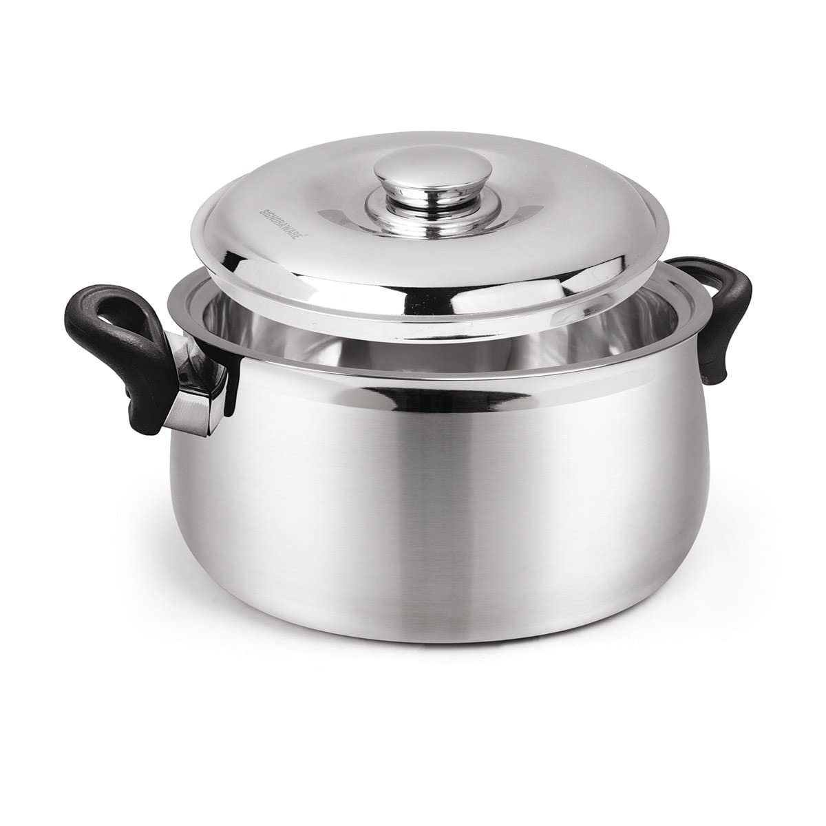 Signoraware Hot Delight Casserole with Handles Belly Shape Insulated Stainless Steel, Insulated Thermal Serving Bowl, Elegant Hot Pot Food Warmer/Cooler for Long Duration, 2100ml, Set of 1, Silver