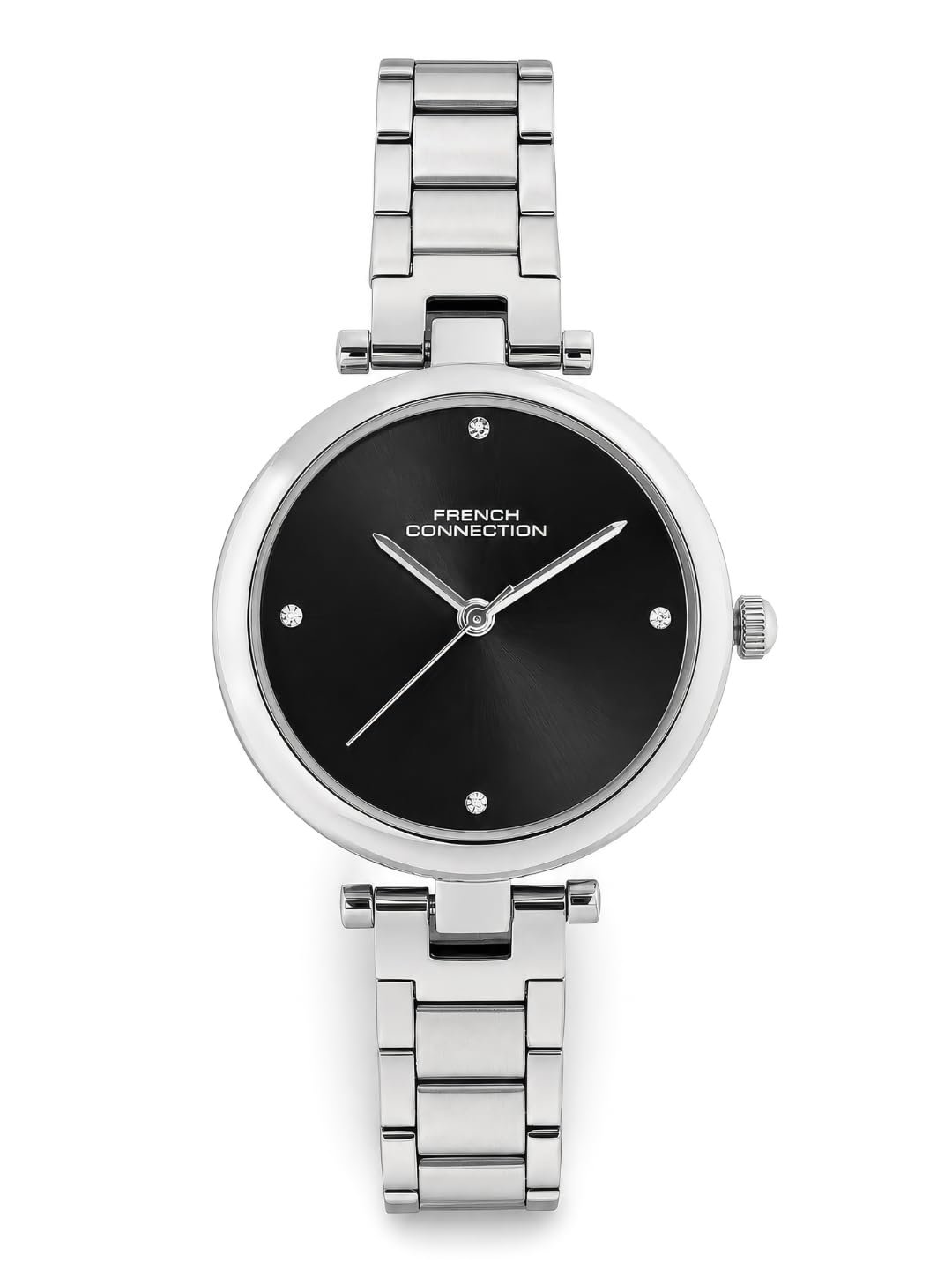 French Connection Black Sunray Dial, Analog Watch for Women - FCN0166BSM
