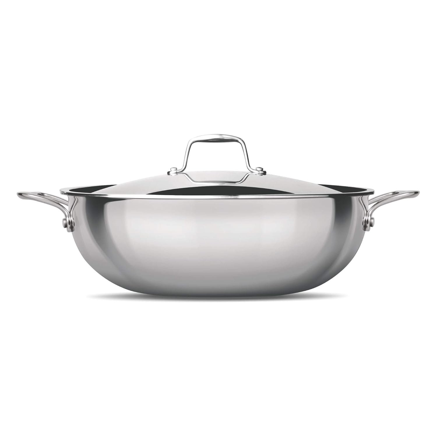 Treo by Milton Triply Stainless Steel Kadhai with Lid, 28 cm / 4600 ml