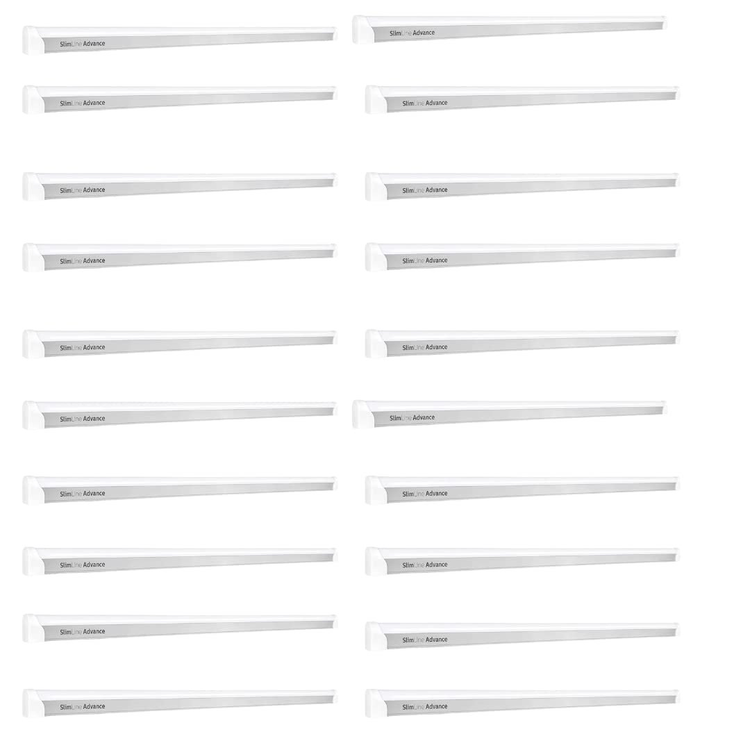 Philips Slimline Advance 25-Watt 2500-lumen Metal Batten Tubelight (Pack of 20) (Natural White) (Study Room Specialist)