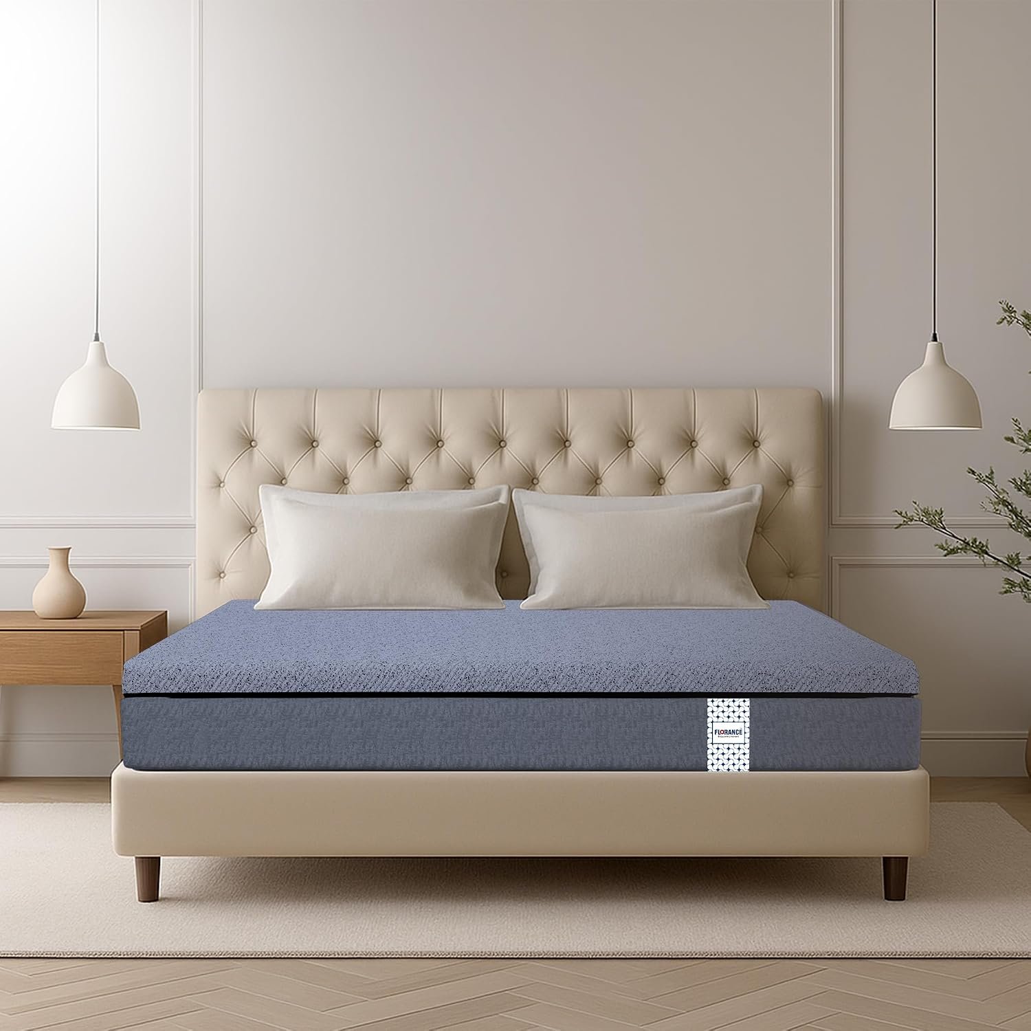 Florance Orthopedic Mattress with 7 Zone Air Gel Memory Foam, Medium-Firm, Pressure Relief, Oeko Tex Certified Fabric, Zero Partner Disturbance, King Size Mattress, 12-Year Warranty, 78x72x6