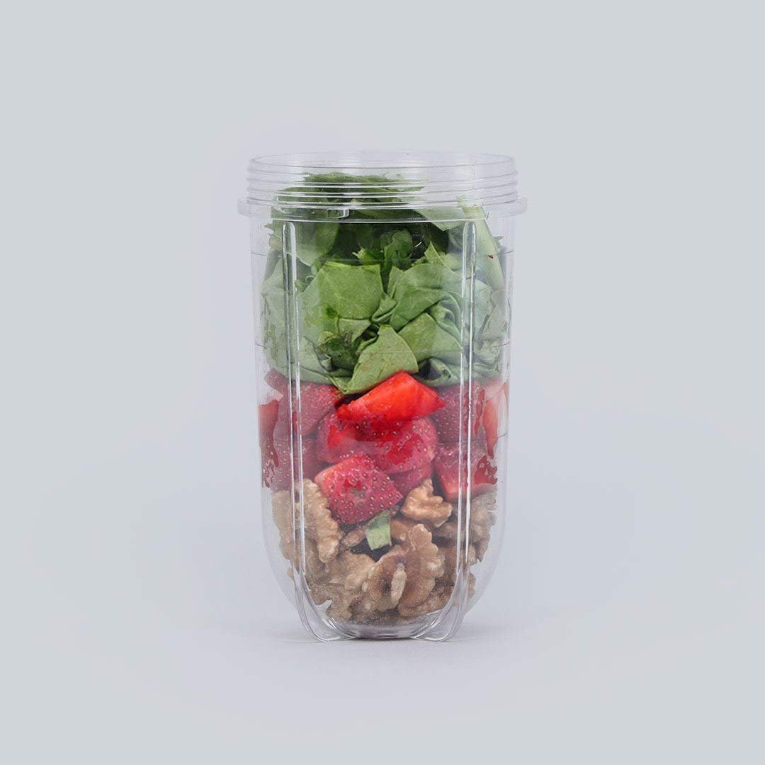 Wonderchef Nutri-Blend Long, High, Transparent Big Jar 500ml Compatible with NB Smart Photon Snowflake Bolt 2 Jar Go Durable Replacement Jar for Smoothies Dry Grinding Blending