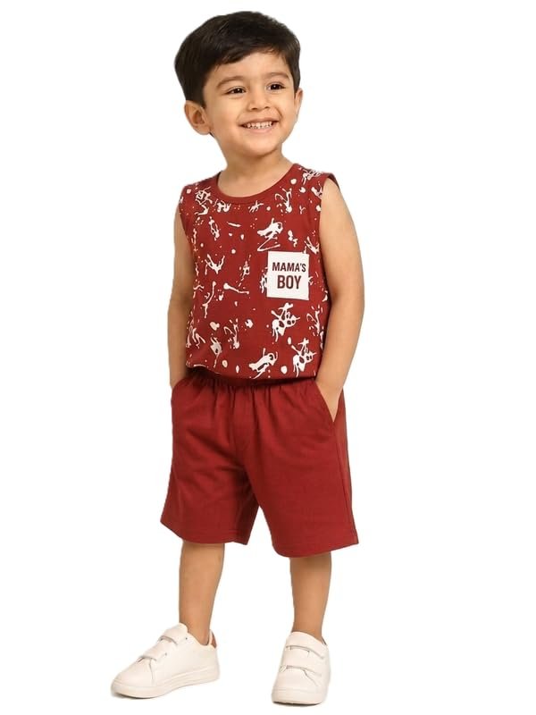 Summer season and all seasons Cotton blend dress for baby boys (0 to 2Years) Baba suit|Kids boys red dress set|