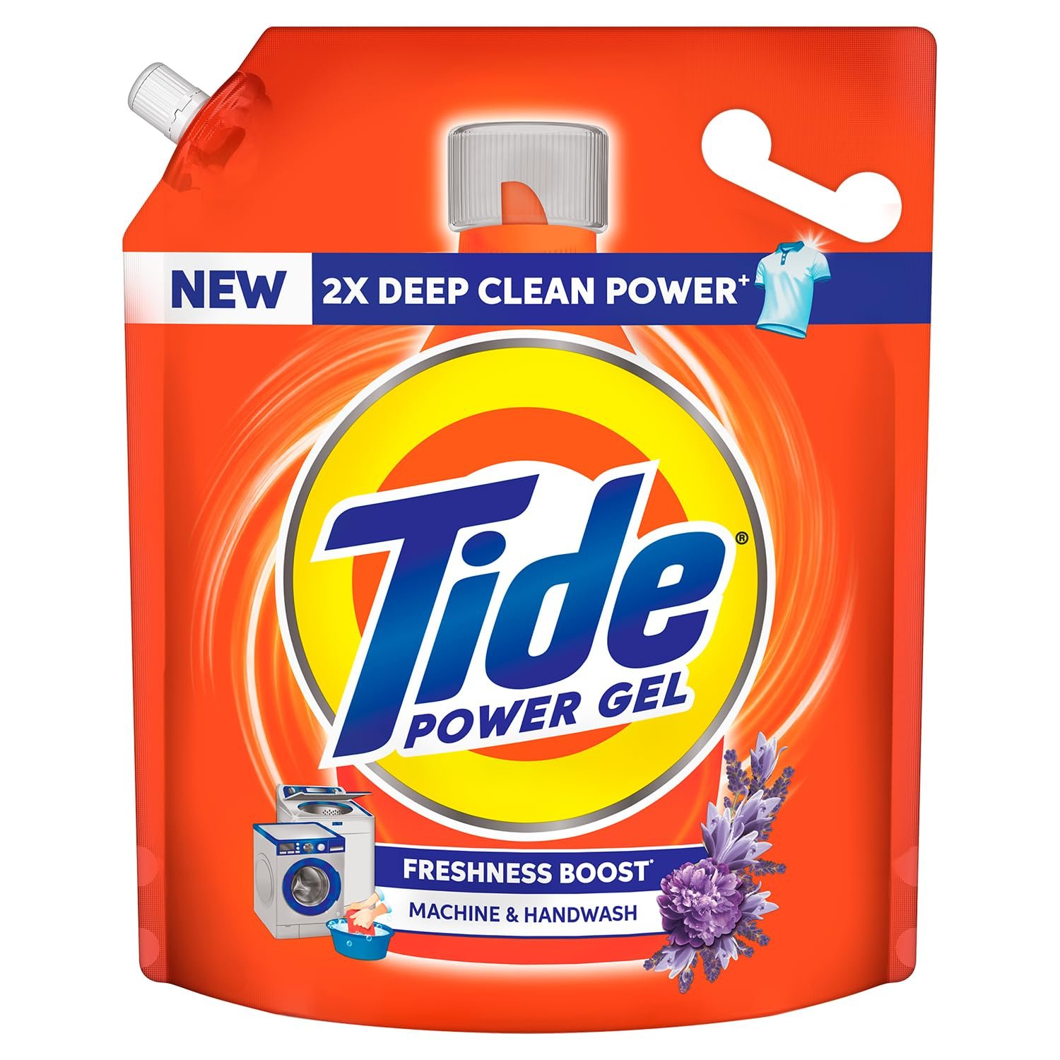 Tide Power Gel Liquid Detergent for Top Load & Front Load - 3.2kg | 2x Deep Clean Power | Removes Stains & Dirt | Freshness Boost | Fresh Fragrance