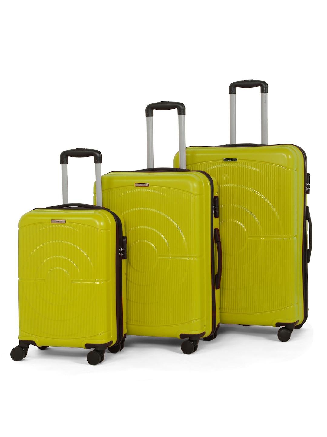 Buy Teakwood Leathers Set Of 3 Concentrix Hard Sided Trolley Suitcases   Cabin+Medium+Large -  - Accessories for Unisex