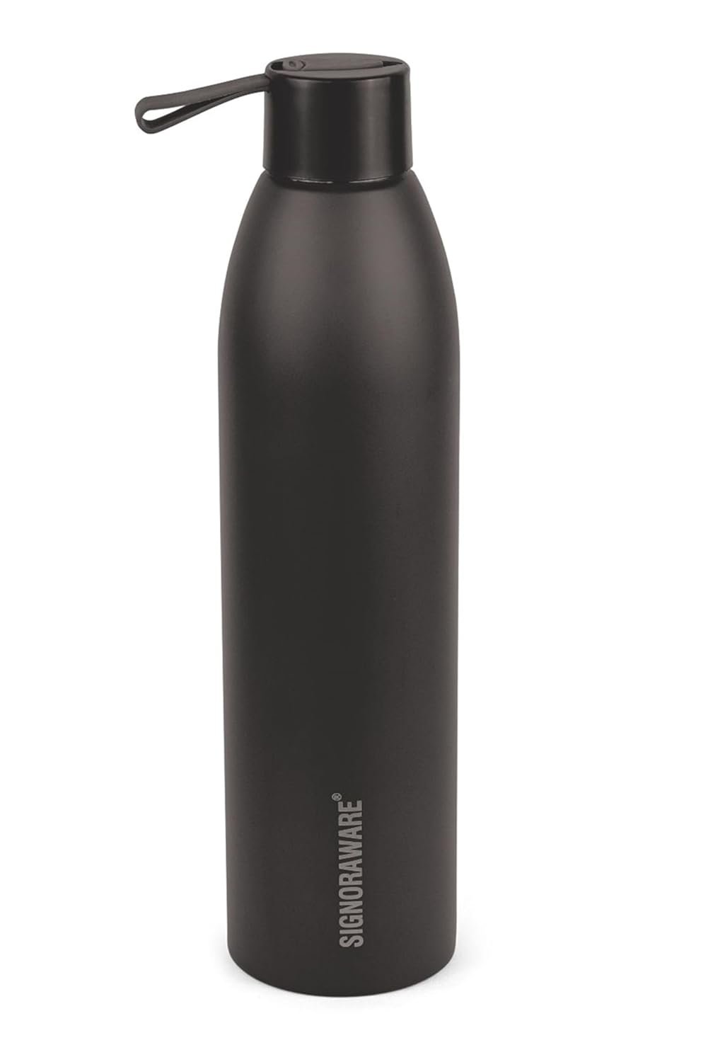 SignoraWare Laguna Vacuum ISI Certified Stainless Steel Bottle | Airtight & Leakproof | Retain Freshness For Hours | Ergonomic Design | Ideal for School, Office, Gym Or Outdoors (950ml | Black)