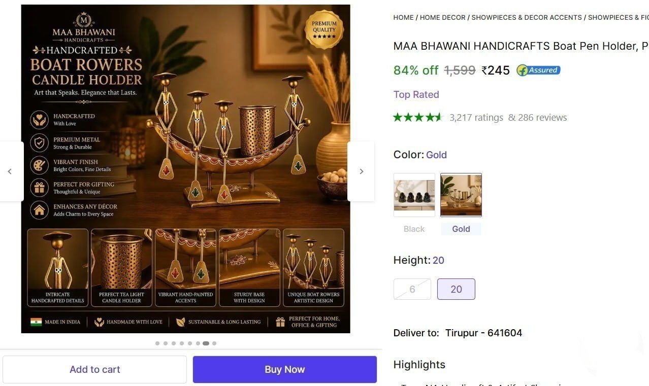 MAA BHAWANI HANDICRAFTS Boat Pen Holder, Pen Stand Decorative Showpiece  -  20 cm Price in India - Buy MAA BHAWANI HANDICRAFTS Boat Pen Holder, Pen Stand Decorative Showpiece  -  20 cm online at Shops