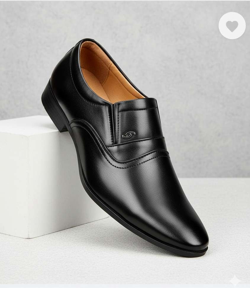 kickonus men s formal dress shoes polished leather slip on office party slip men