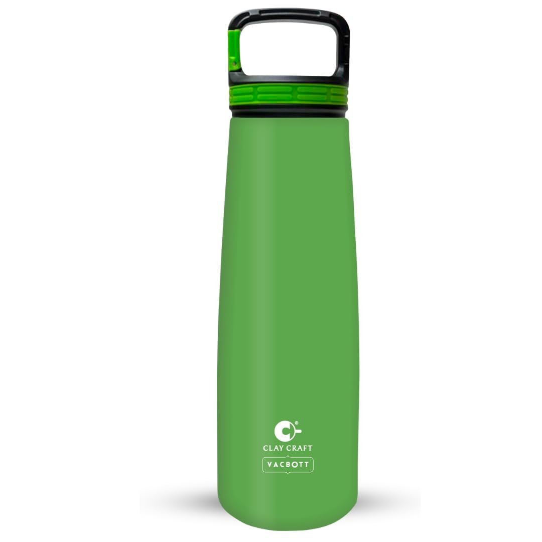 CLAY CRAFT VACBOTT Harriet Swag Double Walled|18 Hours Hot and 24 Hours Cold Water Bottle Vacuum Insulated Flask|Thrmosteel Bottle|1000ML, Water Bottle|BPA-Free|BIS Certified|1Year Limited Warranty