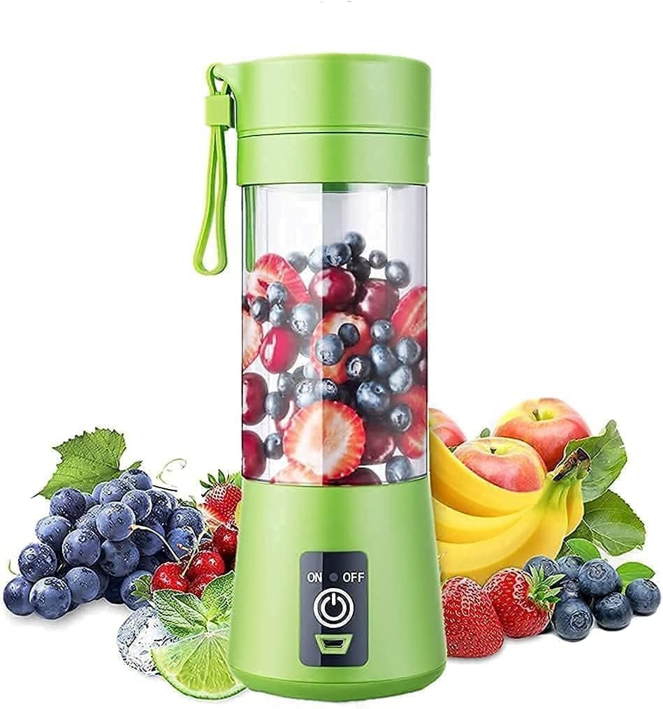 Portable 6-Blade Juicer Blender with Built-In Jar, Juice Mixer Bottle, Fruit Juice Machine, USB Rechargeable Personal Size Juicer Grinder for Juices (MultiColor) (S7)