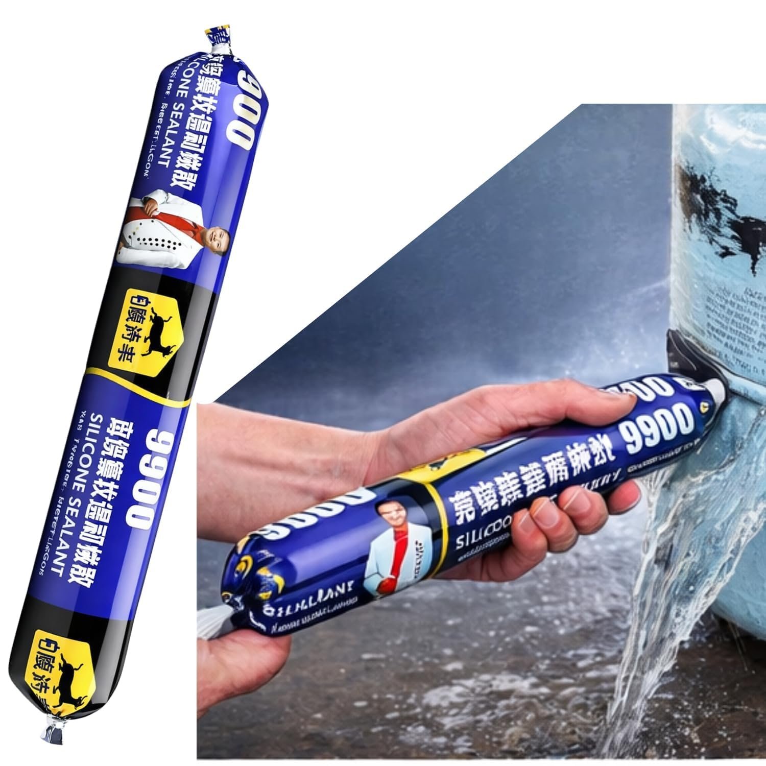 Waterproof Silicone Sealant Adhesive 750 gm for Roof Crack & Leakage Repair - Flexible Weather Resistant Joint Filler,Metal, Steel, Aluminum, Tiles, Cement & Water Tanks