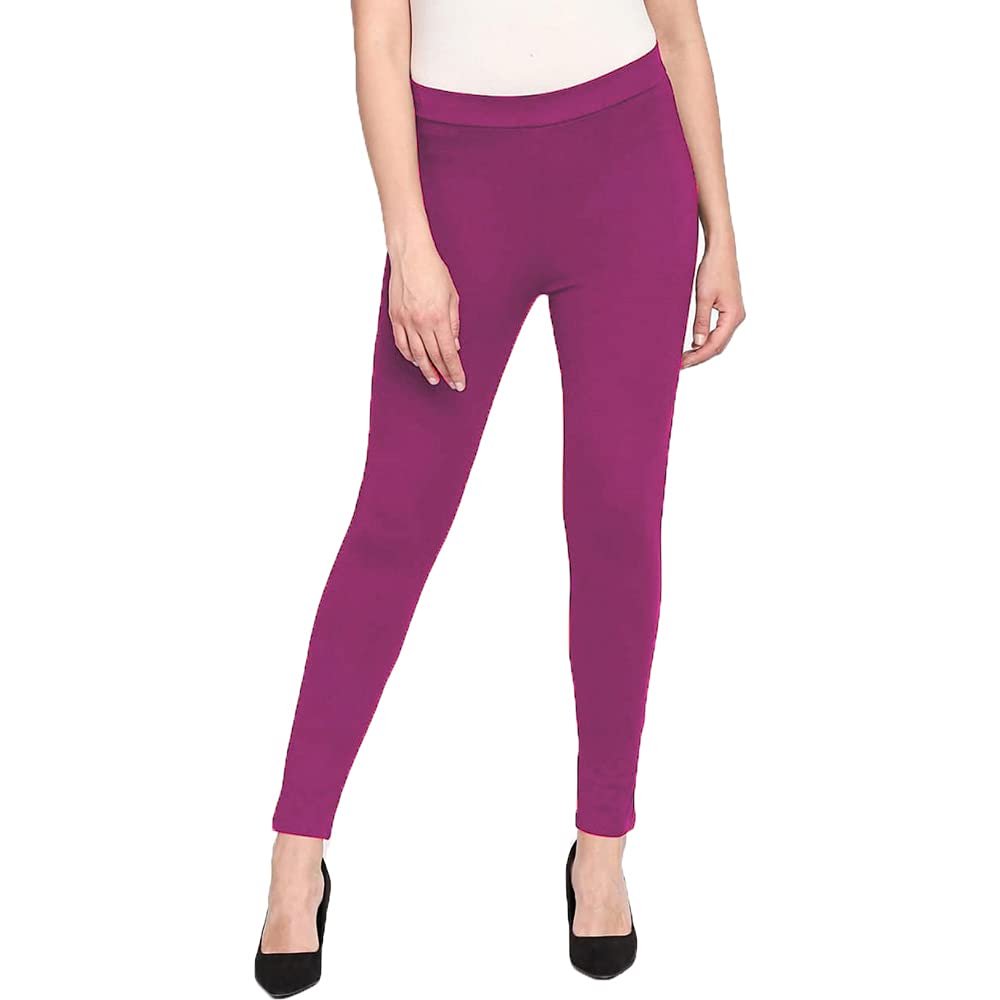 Brand Flex Womens Slim Fit Lycra Stretchable Jeggings,Ankle Length with Elasticated Waistband (Multi Color & 26 to 34)