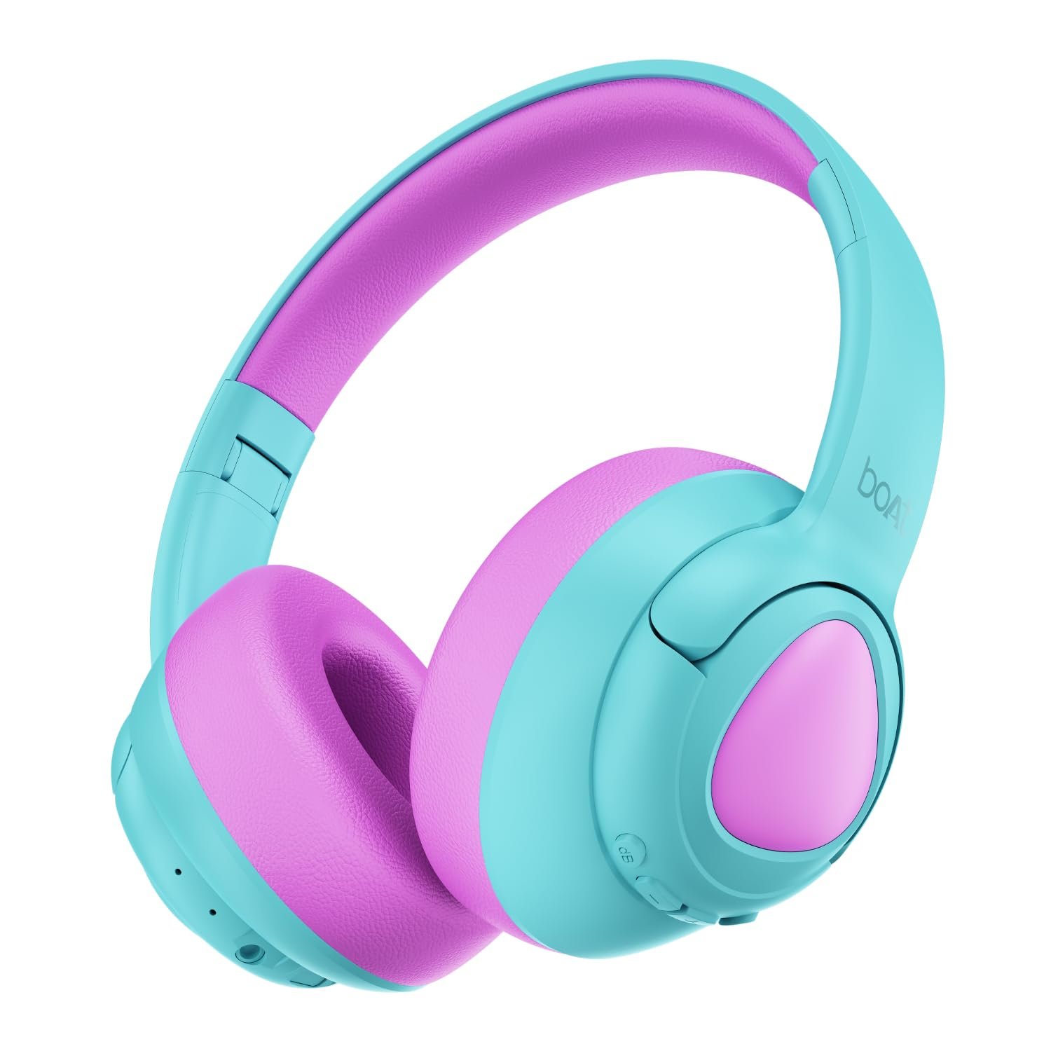 boAt Sailor Play Wireless Kids Headphone w/85dB Volume Limiter, 40mm Driver Tuned for Kids, Soft & Plush Earcups, Lightweight & Durable Build, Adaptive Fit, 60H Battery, Bluetooth v5.4(Coral B